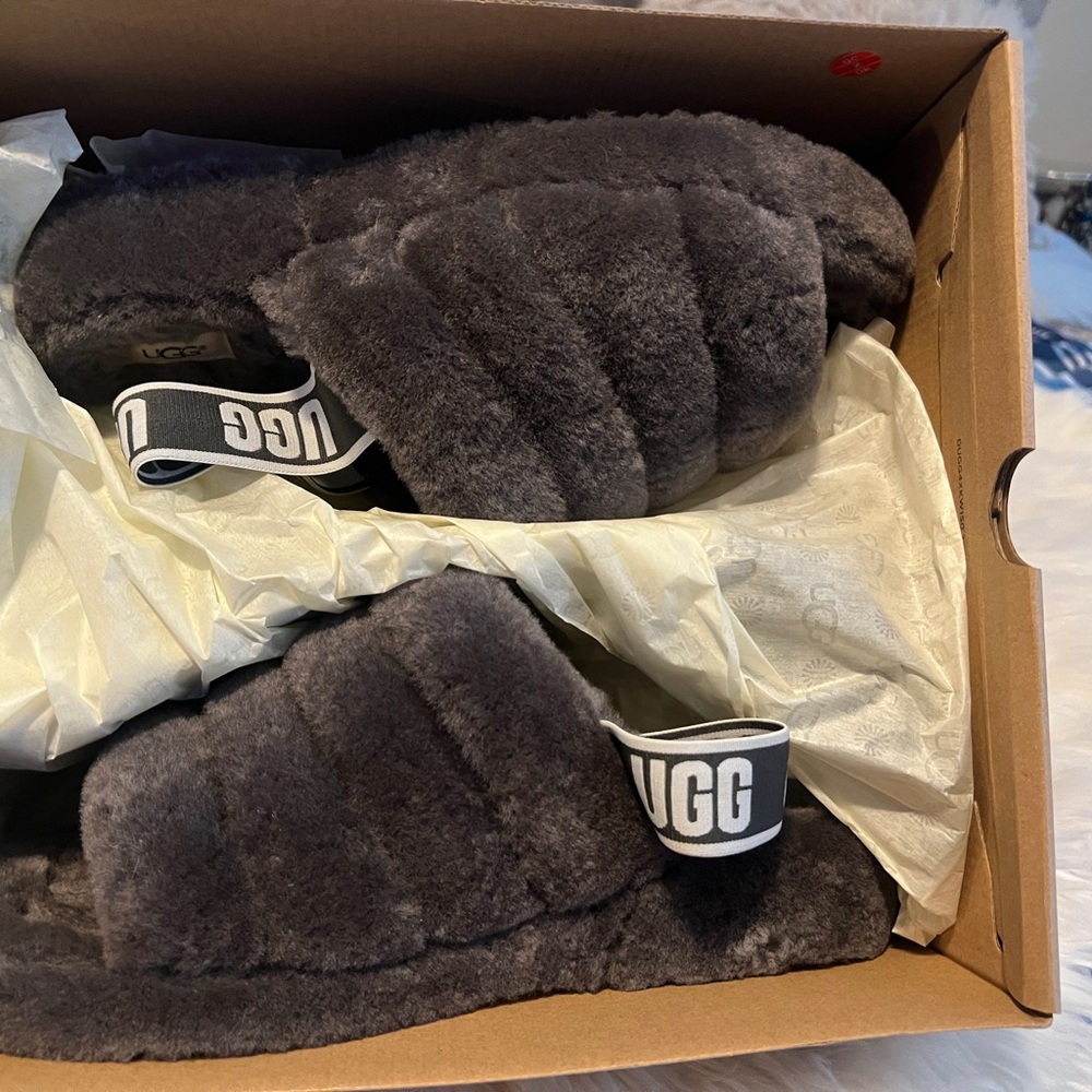 UGG Fluff Yeah Slide Gray